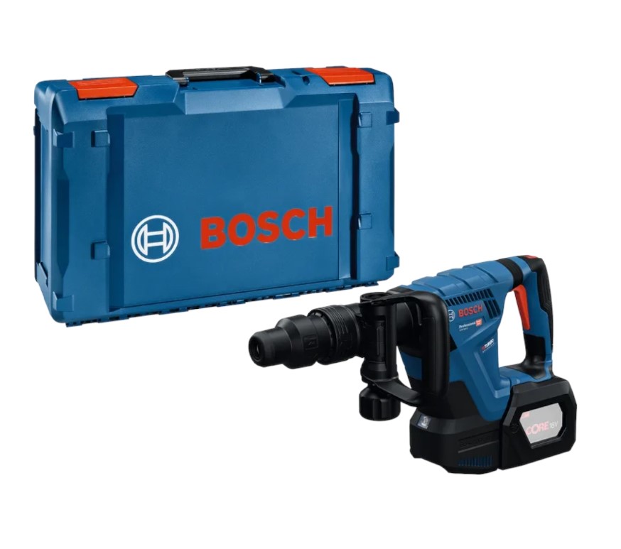 Bosch GSH 18V-5 Professional Cordless Demolition Hammer with SDS Max – High Performance Brushless Motor, Heavy Duty Concrete Breaker, Portable Construction Tool for Industrial Use and Renovation Projects